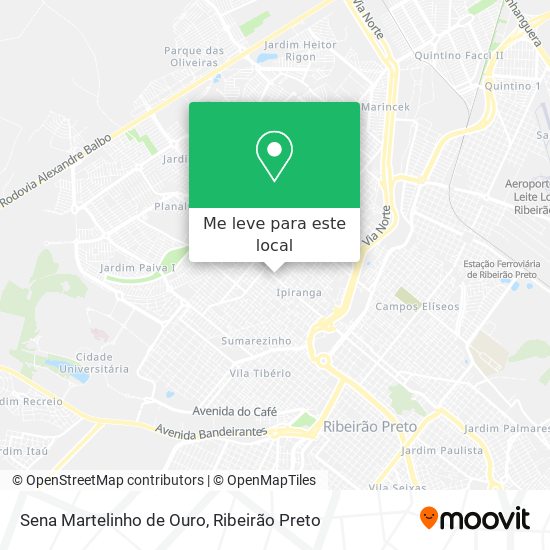 Sena Martelinho de Ouro mapa