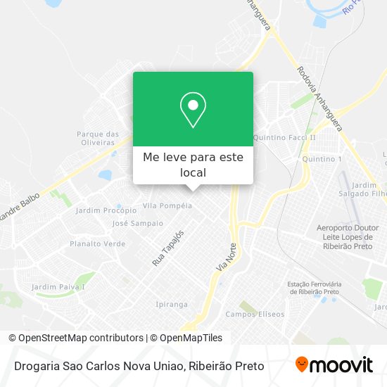 Drogaria Sao Carlos Nova Uniao mapa