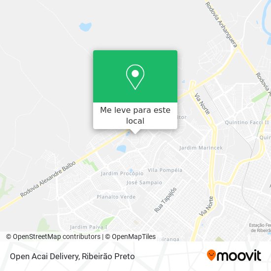 Open Acai Delivery mapa