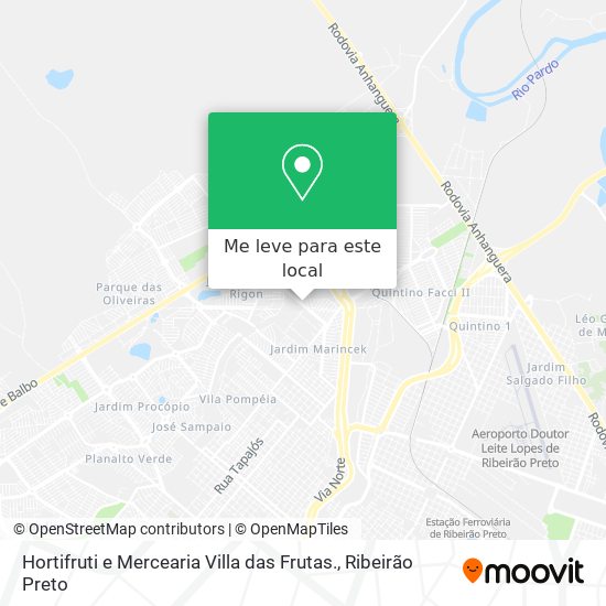 Hortifruti e Mercearia Villa das Frutas. mapa