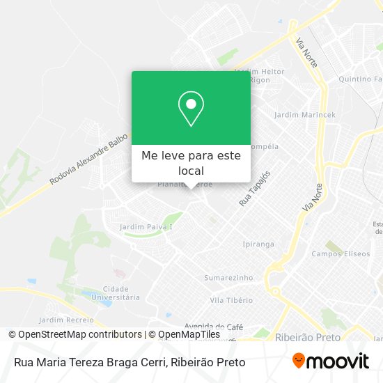 Rua Maria Tereza Braga Cerri mapa