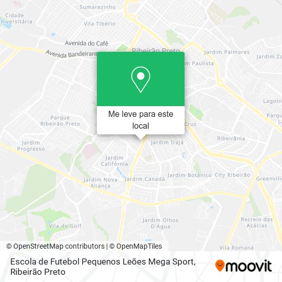 Escola de Futebol Pequenos Leões Mega Sport mapa