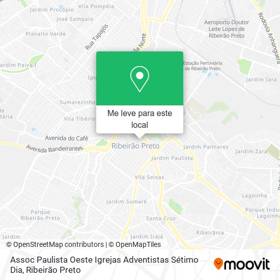 Assoc Paulista Oeste Igrejas Adventistas Sétimo Dia mapa