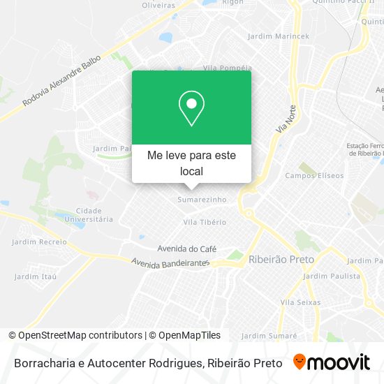 Borracharia e Autocenter Rodrigues mapa