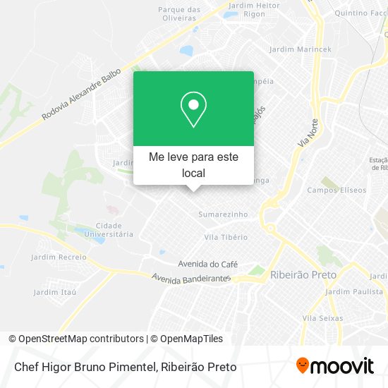 Chef Higor Bruno Pimentel mapa