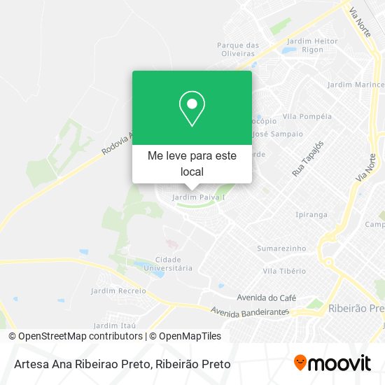 Artesa Ana Ribeirao Preto mapa