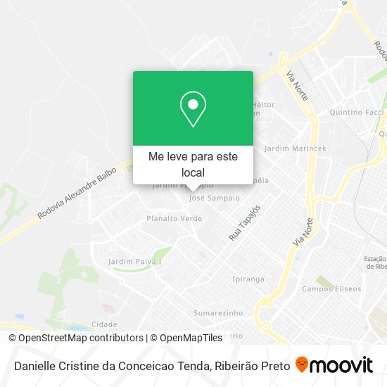 Danielle Cristine da Conceicao Tenda mapa