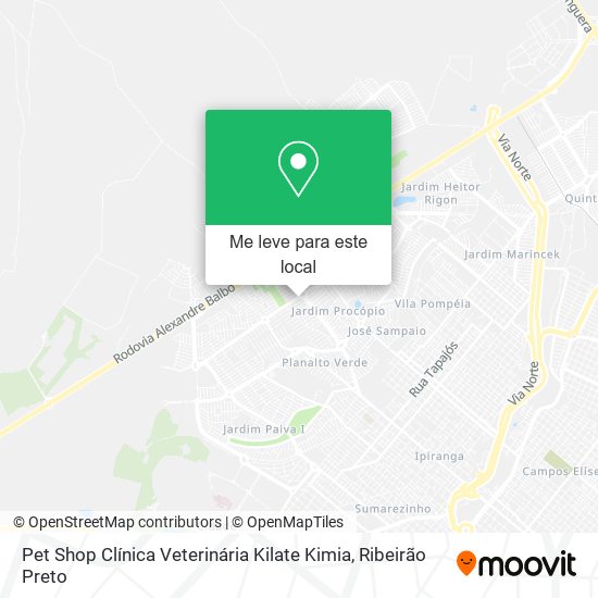 Pet Shop Clínica Veterinária Kilate Kimia mapa