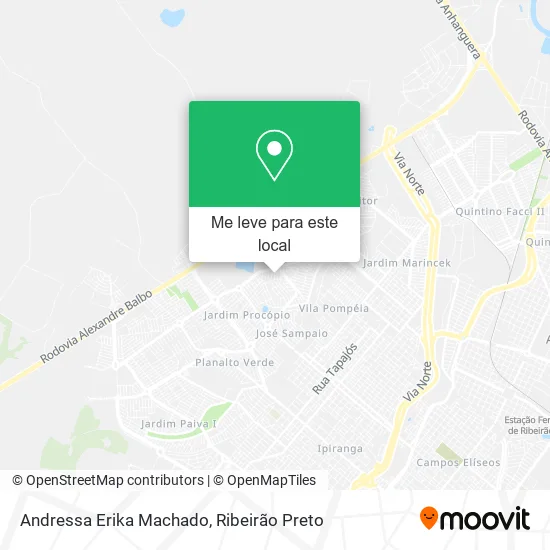 Andressa Erika Machado mapa