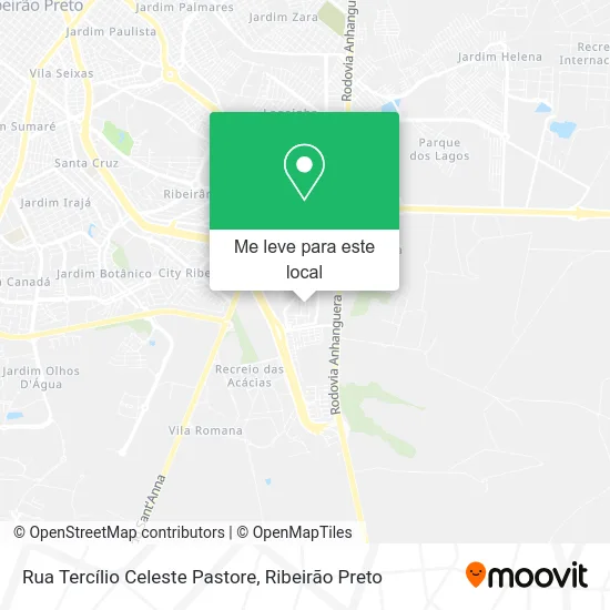 Rua Tercílio Celeste Pastore mapa