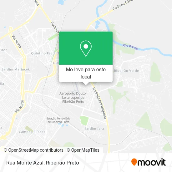 Rua Monte Azul mapa