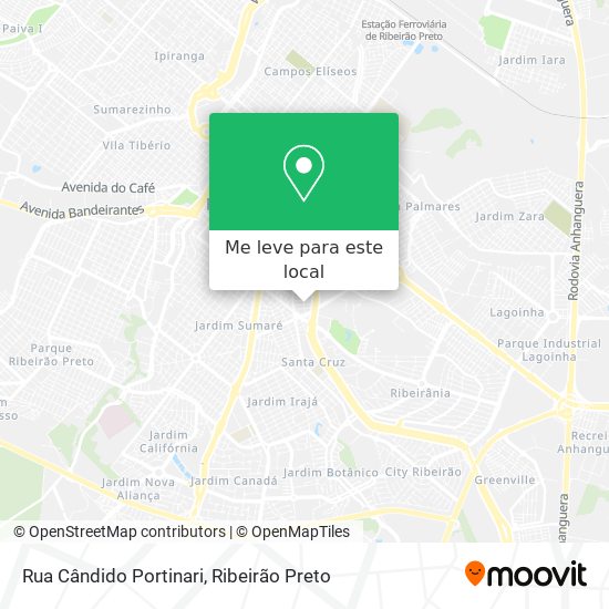 Rua Cândido Portinari mapa