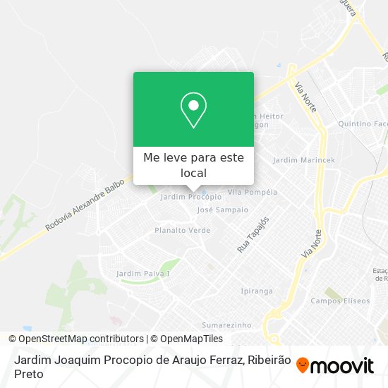 Jardim Joaquim Procopio de Araujo Ferraz mapa