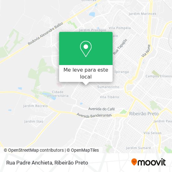 Rua Padre Anchieta mapa