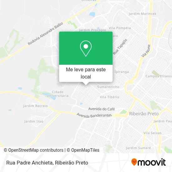 Rua Padre Anchieta mapa