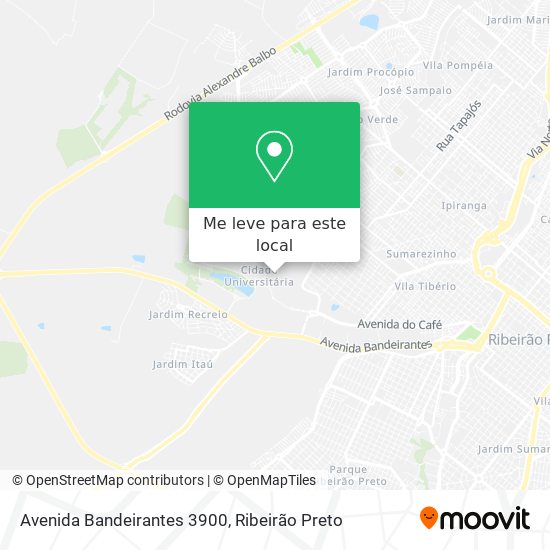 Avenida Bandeirantes 3900 mapa