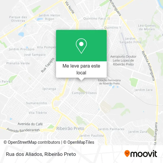 Rua dos Aliados mapa