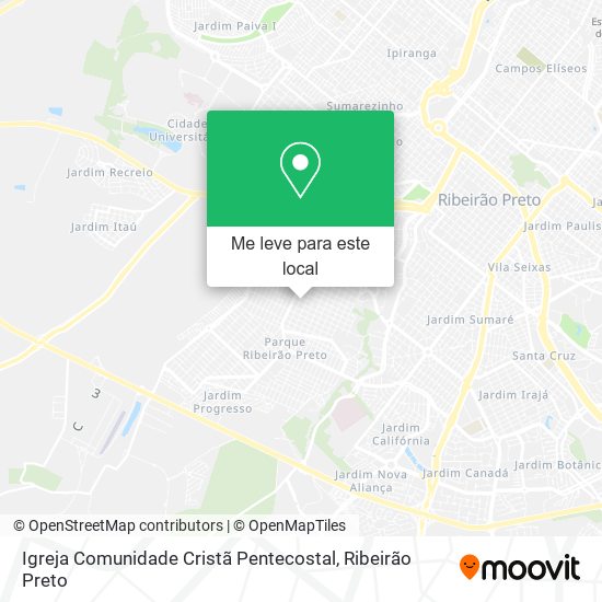 Igreja Comunidade Cristã Pentecostal mapa