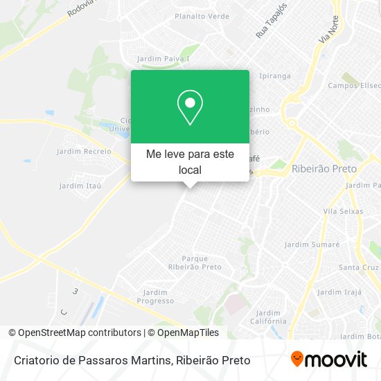 Criatorio de Passaros Martins mapa