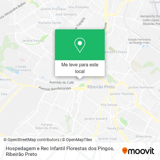 Hospedagem e Rec Infantil Florestas dos Pingos mapa