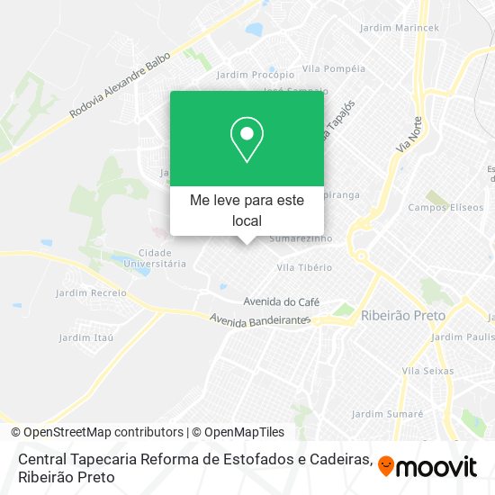 Central Tapecaria Reforma de Estofados e Cadeiras mapa