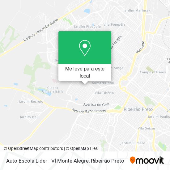 Auto Escola Lider - Vl Monte Alegre mapa