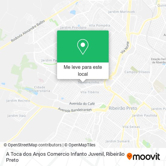 A Toca dos Anjos Comercio Infanto Juvenil mapa