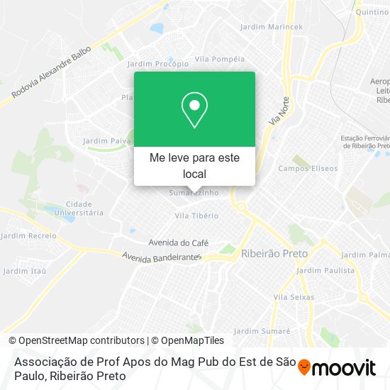 Associação de Prof Apos do Mag Pub do Est de São Paulo mapa