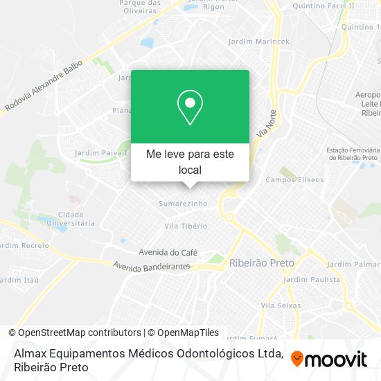Almax Equipamentos Médicos Odontológicos Ltda mapa