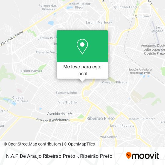 N.A.P De Araujo Ribeirao Preto - mapa