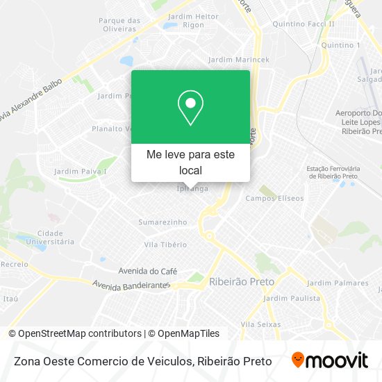 Zona Oeste Comercio de Veiculos mapa