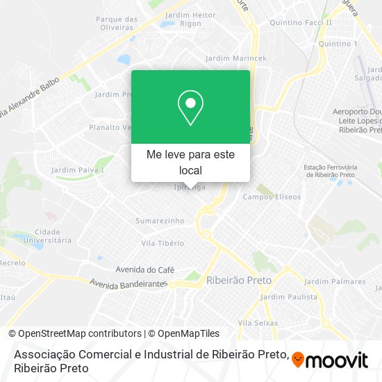 Associação Comercial e Industrial de Ribeirão Preto mapa