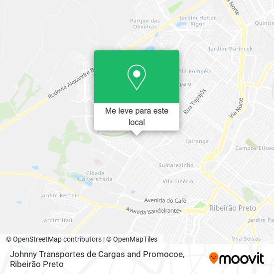 Johnny Transportes de Cargas and Promocoe mapa