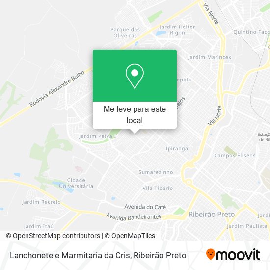 Lanchonete e Marmitaria da Cris mapa