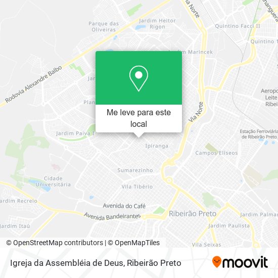 Igreja da Assembléia de Deus mapa