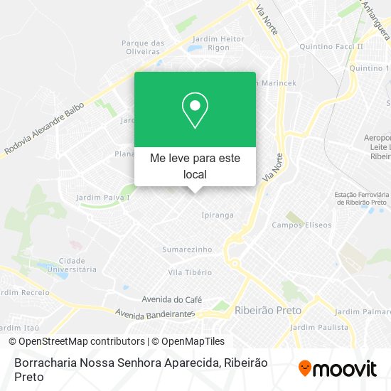 Borracharia Nossa Senhora Aparecida mapa