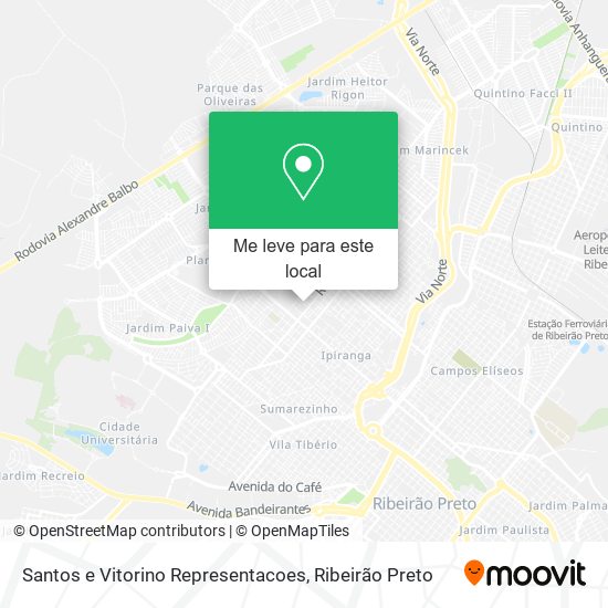 Santos e Vitorino Representacoes mapa