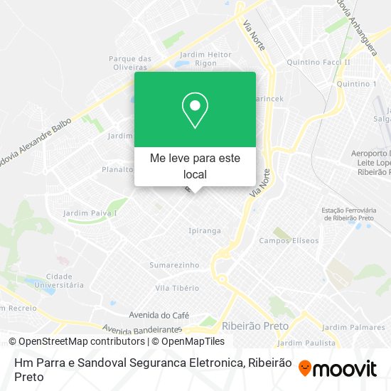 Hm Parra e Sandoval Seguranca Eletronica mapa