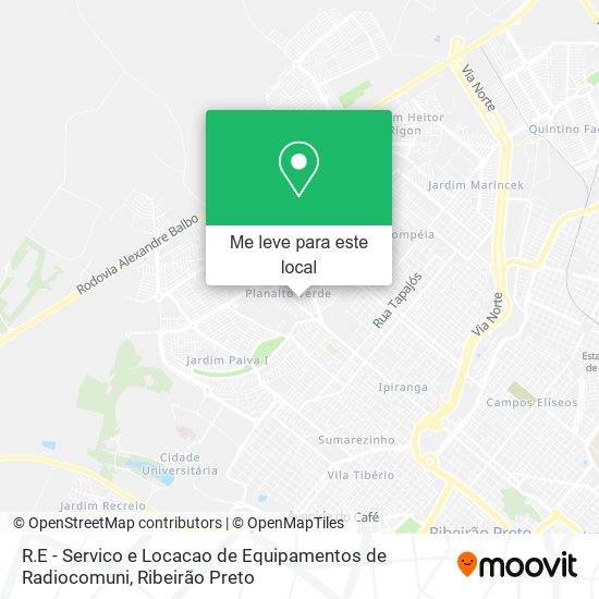 R.E - Servico e Locacao de Equipamentos de Radiocomuni mapa