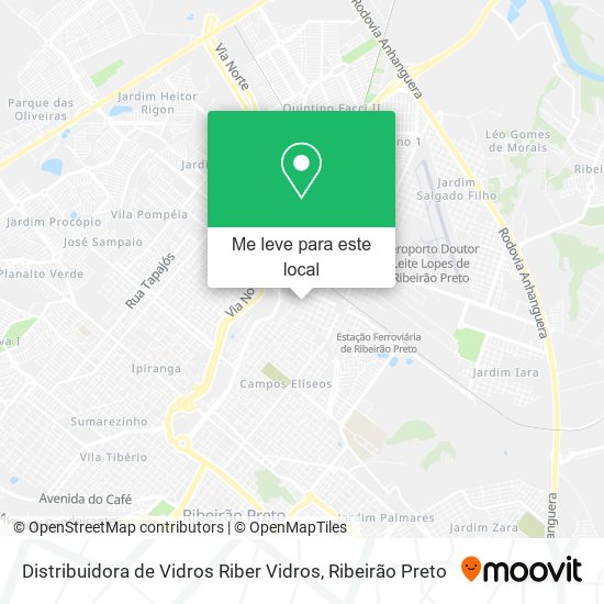 Distribuidora de Vidros Riber Vidros mapa