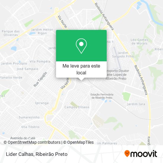 Lider Calhas mapa