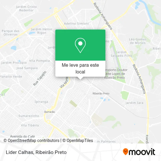 Lider Calhas mapa