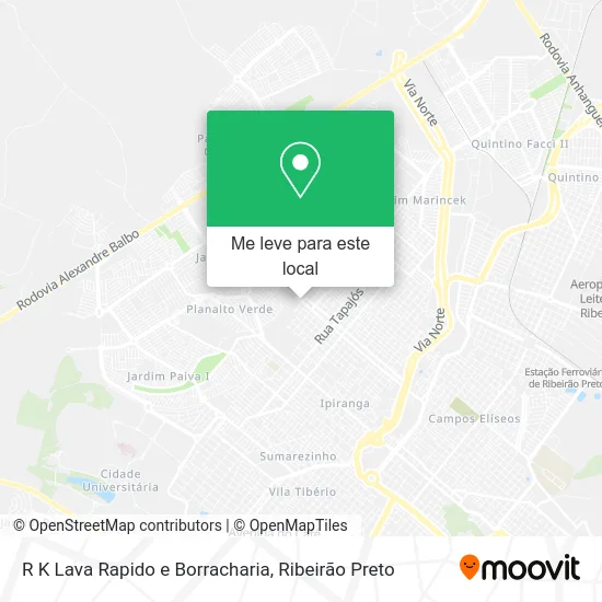 R K Lava Rapido e Borracharia mapa