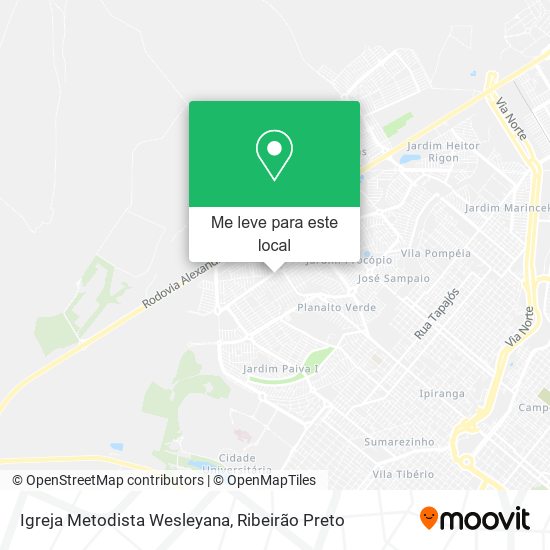 Igreja Metodista Wesleyana mapa