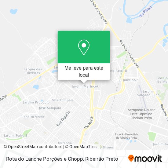 Rota do Lanche Porções e Chopp mapa