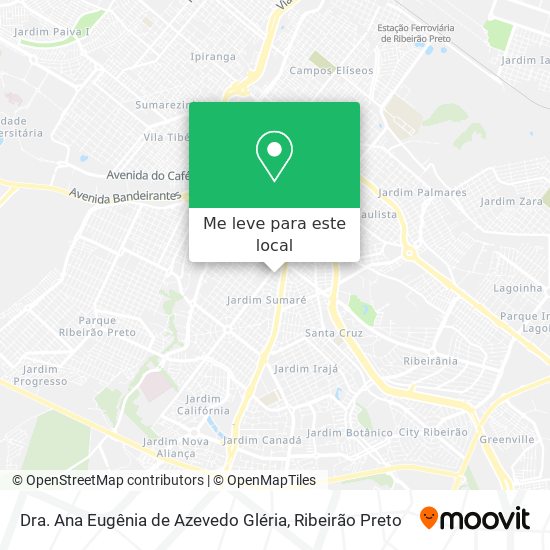 Dra. Ana Eugênia de Azevedo Gléria mapa