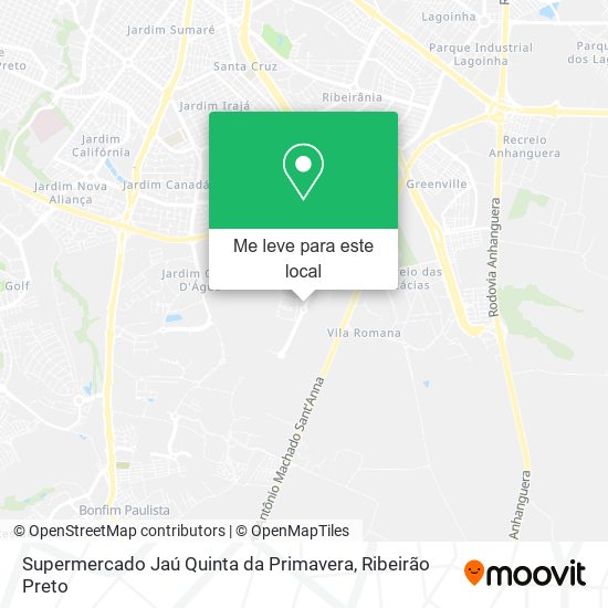 Supermercado Jaú Quinta da Primavera mapa