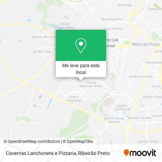Cavernas Lanchonete e Pizzaria mapa