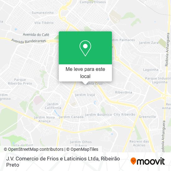 J.V. Comercio de Frios e Laticinios Ltda mapa