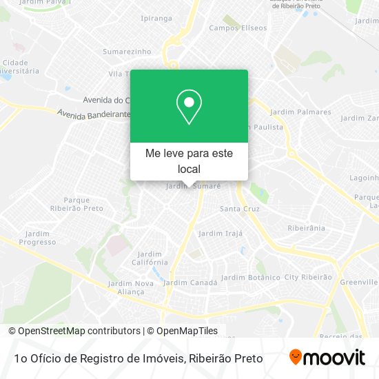 1o Ofício de Registro de Imóveis mapa